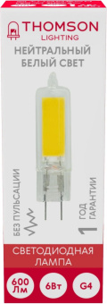 Лампа светодиодная Thomson TH-B4202 6Вт цок.:G4 капсул. 220B 4000K св.свеч.бел.нейт. (упак.:1шт) от магазина РЭССИ