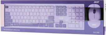 Клавиатура + мышь Acer OCC205 клав:фиолетовый мышь:фиолетовый USB беспроводная slim (ZL.ACCEE.00D) от магазина РЭССИ