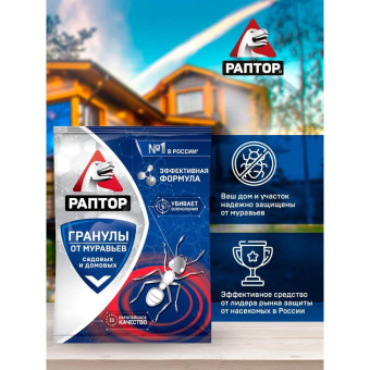 Средство от муравьев РАПТОР в гранулах саше 100 г 20062 Pa0001M от магазина РЭССИ
