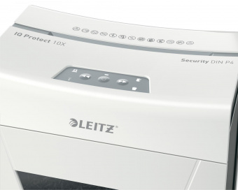 Шредер Leitz IQ Protect Premium 10X белый (секр.P-4) фрагменты 10лист. 18лтр. скрепки скобы от магазина РЭССИ