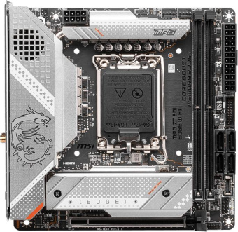 Материнская плата MSI MPG Z790I EDGE WIFI Soc-1700 Intel Z790 2xDDR5 mini-ITX AC`97 8ch(7.1) 2.5Gg RAID+HDMI+DP от магазина РЭССИ