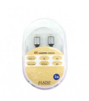 Кабель аудио-видео LAZSO WH-111-B HDMI (m)/HDMI (m) 1м. Позолоченные контакты черный (WH-111(1M)-B) от магазина РЭССИ