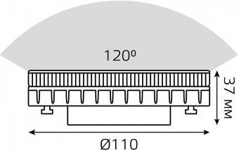 Лампа светодиодная Gauss 12Вт цок.:GX70 таблетка 220B 3000K св.свеч.бел.теп. Tablet (упак.:1шт) (131016112) от магазина РЭССИ