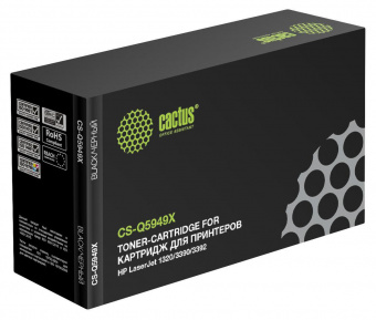 Картридж лазерный Cactus CS-Q5949X Q5949X черный (6000стр.) для HP LJ 1320/3390/3392 от магазина РЭССИ