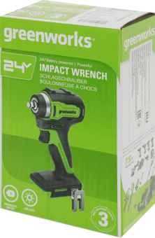 Гайковерт Greenworks G24IW200 аккум. патрон:квад.3/8" (3803607) от магазина РЭССИ