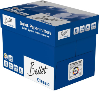 Бумага BALLET Classic A4/80г/м2/500л./белый CIE153% общего назначения(офисная) от магазина РЭССИ