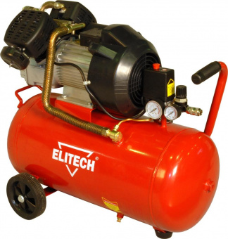 Компрессор поршневой Elitech КПМ 360/50 масляный 356л/мин 50л 2200Вт красный/черный от магазина РЭССИ