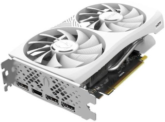 Видеокарта Zotac PCI-E 4.0 RTX 4060 TWIN EDGE OC WHITE ED NVIDIA GeForce RTX 4060 8Gb 128bit GDDR6 2490/17000 HDMIx1 DPx3 HDCP Ret от магазина РЭССИ