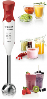 Блендер погружной Bosch MSM64110 450Вт белый/красный от магазина РЭССИ