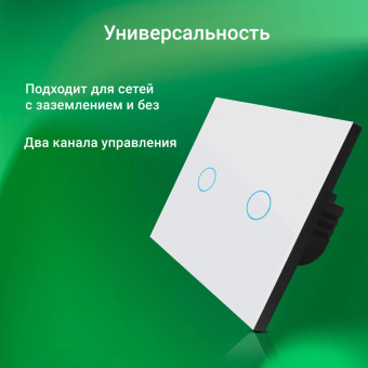 Умный выключатель Digma DiSwitch 2p 2-хкл. универсальный белый (DSW2P) от магазина РЭССИ