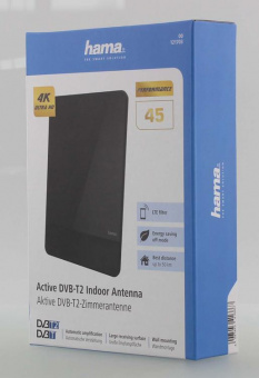 Антенна телевизионная Hama 00121703 активная черный каб.:1.27м от магазина РЭССИ