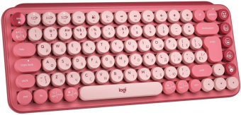 Клавиатура Logitech POP Keys механическая розовый/красный USB беспроводная BT/Radio от магазина РЭССИ