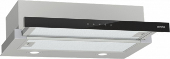 Вытяжка встраиваемая Gorenje TH64E3SGB нержавеющая сталь/стекло черное управление: сенсорное (1 мотор) от магазина РЭССИ