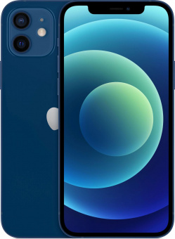 Смартфон Apple A2403 iPhone 12 128Gb 4Gb синий моноблок 3G 4G 1Sim 6.1" 1170x2532 iOS 15 12Mpix 802.11 a/b/g/n/ac/ax NFC GPS GSM900/1800 GSM1900 TouchSc Protect от магазина РЭССИ
