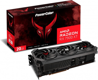 Видеокарта PowerColor PCI-E 4.0 RX7900XT 20G-E/OC AMD Radeon RX 7900XT 20480Mb 320 GDDR6 2075/20000 HDMIx1 DPx3 HDCP Ret от магазина РЭССИ