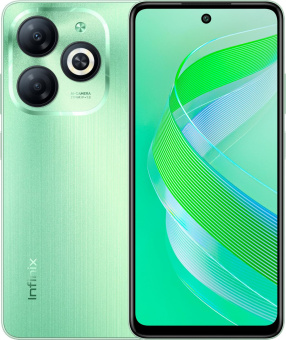 Смартфон Infinix X6525 Smart 8 64Gb 3Gb зеленый моноблок 3G 4G 2Sim 6.56" 720x1612 Android 13 13Mpix 802.11 a/b/g/n/ac GPS GSM900/1800 GSM1900 TouchSc Protect FM A-GPS Micro SD max2048Gb от магазина РЭССИ
