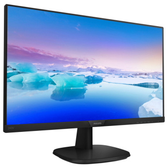 Монитор Philips 23.8" 243V7QJABF (00/01) черный IPS LED 4ms 16:9 HDMI M/M матовая 1000:1 250cd 178гр/178гр 1920x1080 75Hz VGA DP FHD 3.5кг от магазина РЭССИ