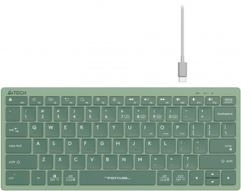 Клавиатура A4Tech Fstyler FBX51C зеленый USB беспроводная BT/Radio slim Multimedia (FBX51C MATCHA GREEN) от магазина РЭССИ