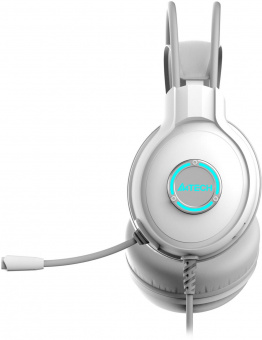 Наушники с микрофоном A4Tech Fstyler FH300U белый 2м мониторные USB оголовье (FH300U WHITE) от магазина РЭССИ