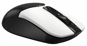 Мышь A4Tech Fstyler FB12 белый/черный оптическая (1200dpi) беспроводная BT/Radio USB (3but) от магазина РЭССИ