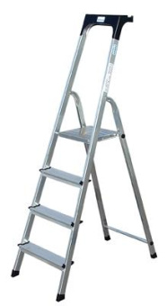 Свободностоящая стремянка Krause MONTO SAFETY 2К заглушки 4 ступени 128942 от магазина РЭССИ