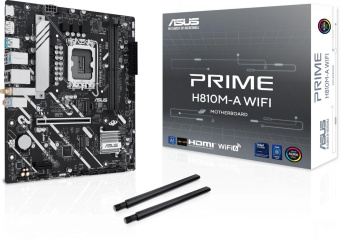 Материнская плата Asus PRIME H810M-A WIFI Soc-1851 Intel H810 2xDDR5 mATX AC`97 8ch(7.1) GbLAN RAID+HDMI+DP от магазина РЭССИ