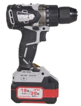 Дрель-шуруповерт Интерскол ДА-13/36В 70 аккум. патрон:быстрозажимной (кейс в комплекте) (814.2.2.70) от магазина РЭССИ