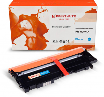 Картридж лазерный Print-Rite TFHA9OCPU1J PR-W2071A W2071A (есть ограничения по прошивке) голубой (700стр.) для HP Color Laser 150a/150nw/178nw MFP/179fnw MFP от магазина РЭССИ