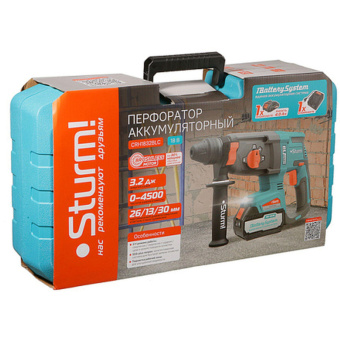 Аккумуляторный перфоратор Sturm 1BatterySystem CRH1832BLC от магазина РЭССИ