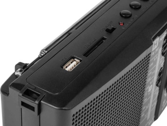 Радиоприемник настольный Harper HDRS-288 черный USB SD от магазина РЭССИ