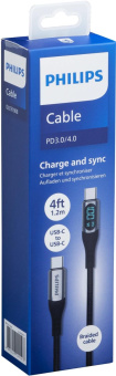 Кабель Philips DLC9100 USB Type-C (m)-USB Type-C (m) 1.2м черный коробка (упак.:1шт) от магазина РЭССИ