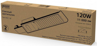 Светильник консольный Gauss 629534320 120Вт ламп.:168шт черный от магазина РЭССИ