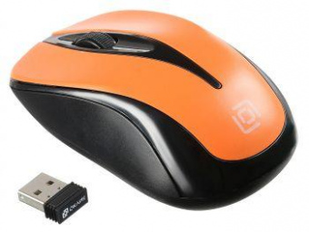 Мышь Оклик 675MW черный/оранжевый оптическая (800dpi) беспроводная USB для ноутбука (3but) от магазина РЭССИ