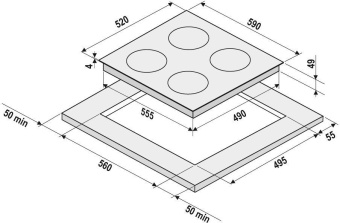 Варочная поверхность Krona 60 BL TK черный от магазина РЭССИ