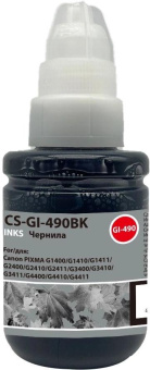 Чернила Cactus CS-GI-490BK GI-490 черный пигментный 135мл для Canon PIXMA G1400/G1410/G1411/G2400/G2410/G2411/G3400/G3410/G3411/G4400/G4410/G4411 от магазина РЭССИ