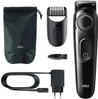 Машинка для стрижки Braun BT3324 черный 6Вт (насадок в компл:2шт) от магазина РЭССИ