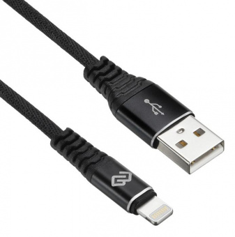 Кабель Digma LIGHT-3M-BRAIDED-BLK USB (m)-Lightning (m) 3м черный от магазина РЭССИ