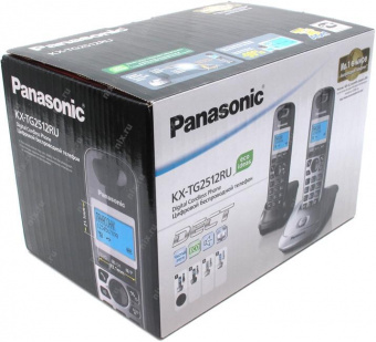 Р/Телефон Dect Panasonic KX-TG2512RU1 серый металлик (труб. в компл.:2шт) АОН от магазина РЭССИ