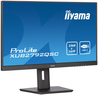 Монитор Iiyama 27" ProLite XUB2792QSC-B5 черный IPS LED 16:9 HDMI M/M матовая HAS Piv 350cd 178гр/178гр 2560x1440 75Hz DP 2K USB 6.8кг от магазина РЭССИ