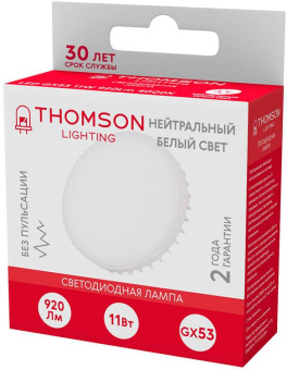 Лампа светодиодная Thomson TH-B4010 11Вт цок.:GX53 таблетка 4000K Tablet (упак.:1шт) от магазина РЭССИ