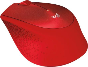 Мышь Logitech M331 Silent Plus красный оптическая (1000dpi) silent беспроводная USB (3but) от магазина РЭССИ