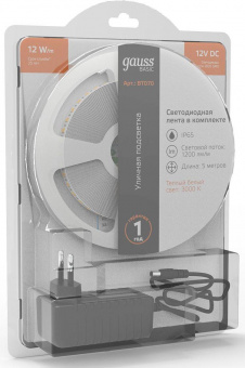 Лента светодиод. Gauss Basic 5м (BT070) от магазина РЭССИ