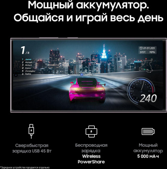 Смартфон Samsung SM-S918B Galaxy S23 Ultra 5G 256Gb 12Gb лаванда моноблок 3G 4G 2Sim 6.8" 1440x3088 Android 13 200Mpix 802.11 a/b/g/n/ac/ax NFC GPS GSM900/1800 GSM1900 TouchSc Protect от магазина РЭССИ