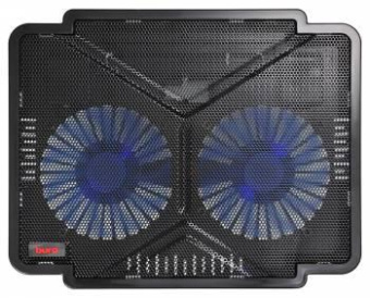 Подставка для ноутбука Buro BU-LCP140-B214 14"335x265x22мм 1xUSB 2x 140ммFAN 480г металлическая сетка/пластик черный от магазина РЭССИ
