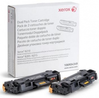 Картридж лазерный Xerox 106R04349 черный x2упак. (6000стр.) для Xerox B205/210/215 от магазина РЭССИ