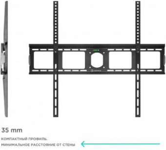 Кронштейн для телевизора Onkron UF4 черный 55"-100" макс.75кг настенный фиксированный от магазина РЭССИ