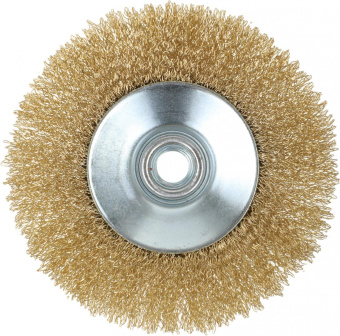 Щетка дисковая по мет. Matrix 74616 d=125мм d(посад.)=14мм (угловые шлифмашины) (упак.:1шт) от магазина РЭССИ