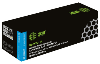 Картридж лазерный Cactus CS-W2211A W2211A(есть ограничения по прошивке) голубой (1250стр.) для HP M255/MFP M282/M283 от магазина РЭССИ