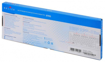 Клавиатура Оклик 870S черный USB беспроводная slim Multimedia от магазина РЭССИ