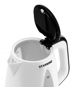 Чайник электрический Starwind SKP3213 1.7л. 2200Вт белый/черный (корпус: пластик) от магазина РЭССИ